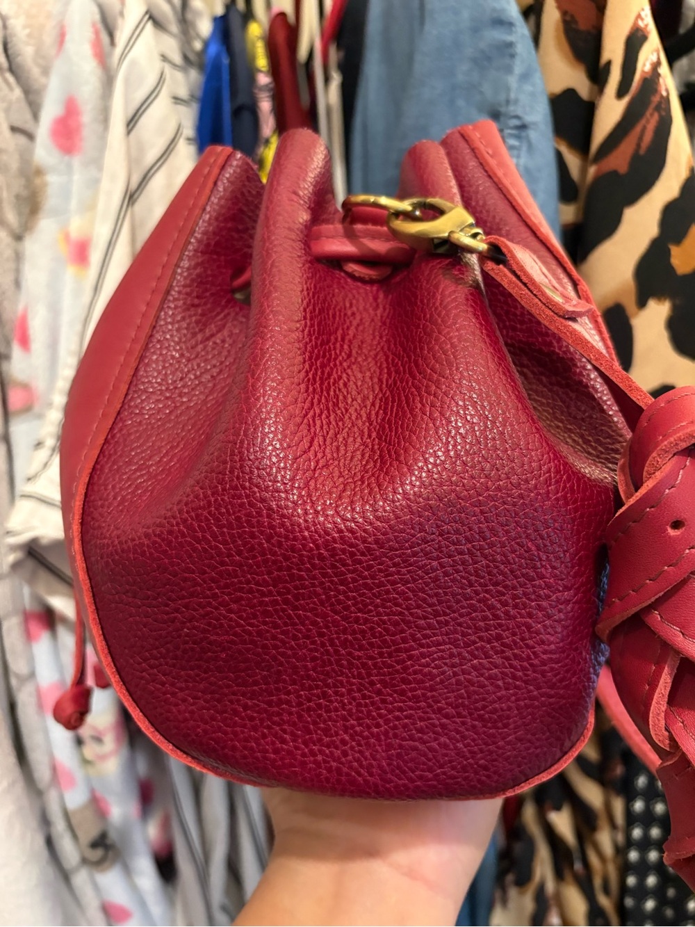 Portland Leather Goods | Nest Bucket Bag | Orchid - Picture 5 of 14